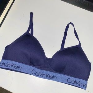 Calvin Klein Navy Blue Bralette with Key Hole
